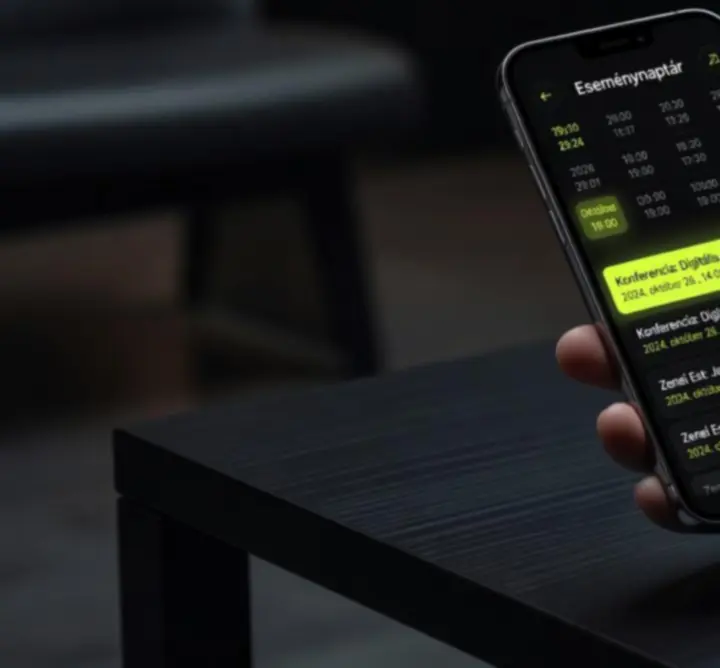 Trip Insight Guide események megjelenítése mobiltelefon naptárnézetben