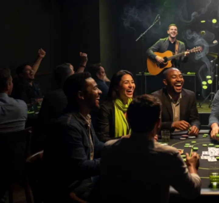 Hangulatos eseménygaléria neon-lime részletekkel